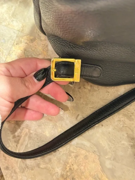 MCM Black Leather Visetos Mini Backpack with Gold Accents - Picture 7 of 16